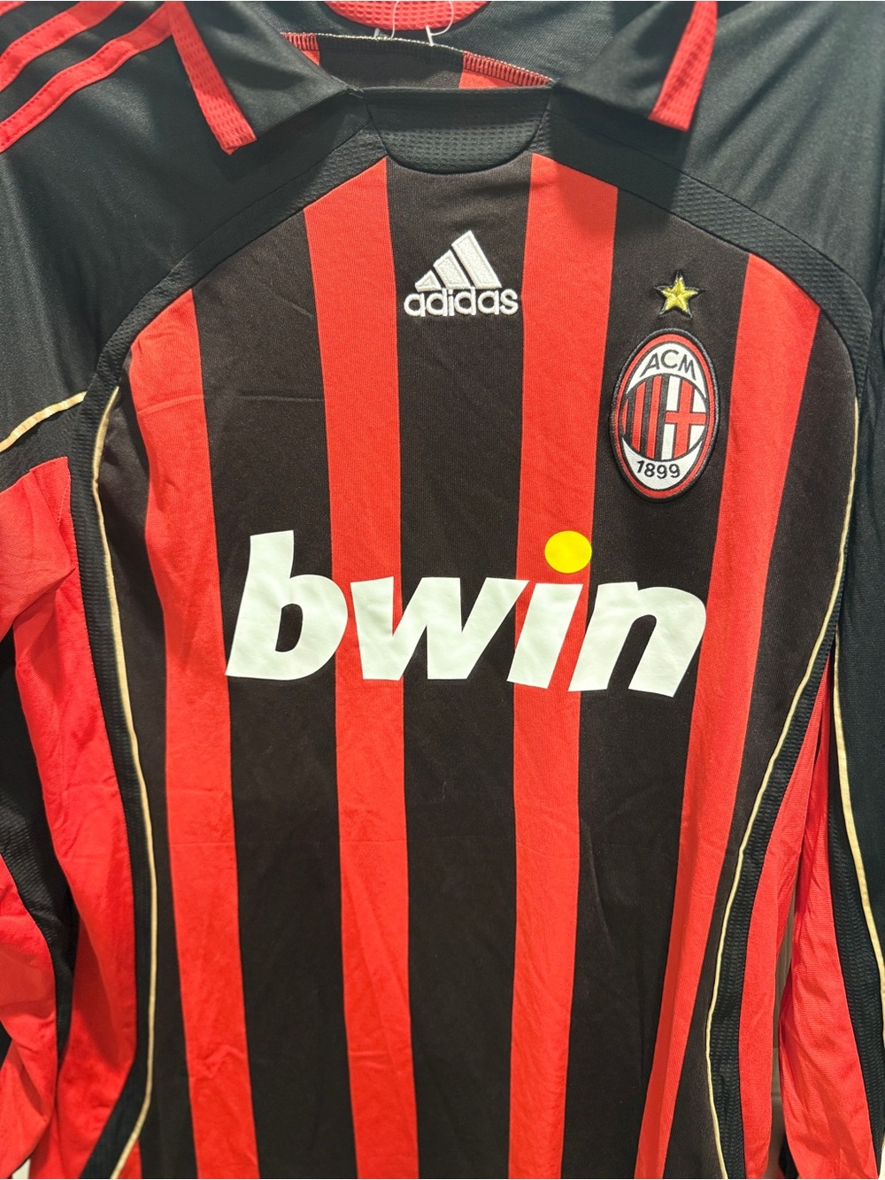 Vintage Adidas AC Milan 2006 2007 UCL Home Jersey Long Sleeve XL - Picture 4 of 13